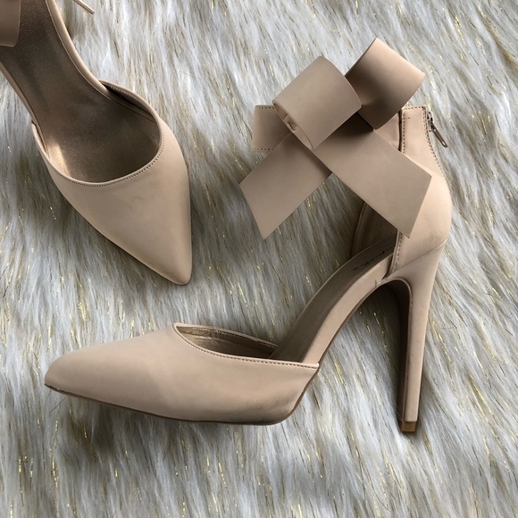 Qupid Shoes - Qupid | Cream Bow Pump Sz 9
